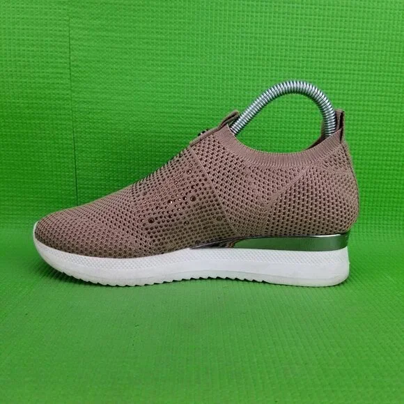 ✅Carvela Janeiro Embellished Knitted Trainers BLUSH Pull On Sneakers Women's 36 - Picture 11 of 13